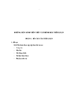 Hướng dẫn sinh viên viết và trình bày tiểu luận | Quản trị kinh doanh | Trường đại học Nha Trang