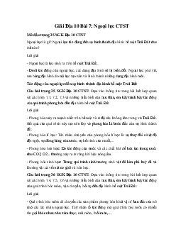 Giải Địa 10 Bài 7: Ngoại lực CTST ( có đáp án)