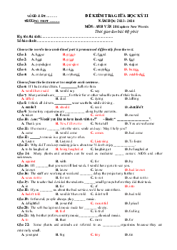 Giải đề thi giữa học kì 2 môn Tiếng Anh 10 năm 2023 - 2024 (Sách mới) | Friends Global đề 1