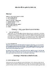 Báo cáo đồ án quản trị cơ sở dữ liệu  SQL môn Công nghệ thông tin  | Trường đại học kinh doanh và công nghệ Hà Nội