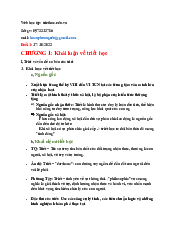 Ôn tập học phần Triết học Mác Lênin | Trường Đại học Luật, Đại học Quốc gia Hà Nội