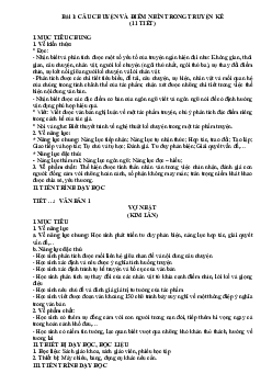Giáo án Ngữ văn 11 Kết nối tri thức - Học kì I