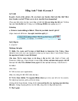 Tiếng Anh 7 Smart World Unit 4 Lesson 3