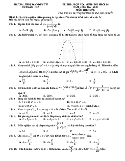 Đề thi chọn HSG Toán 10 năm 2023 – 2024 trường THPT Đào Duy Từ – Thanh Hóa