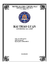 Vấn đề bản thể luận trong Triết học Mác – Lênin và sự vận dụng vấn đề này ở Việt Nam | Bài thảo luận triết học Mác Lênin