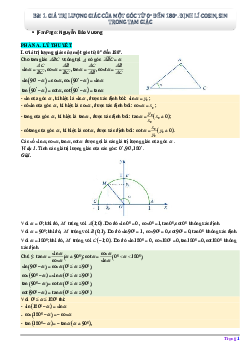 Bài tập hệ thức lượng trong tam giác, vectơ Toán 10 Cánh Diều