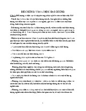 Đề cương môn Tâm lý học đại cương - Trường Đại học lao động -  xã hội