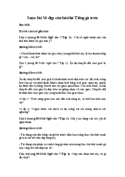 Soạn bài Vẻ đẹp của bài thơ Tiếng gà trưa | Ngữ văn 7 sách Cánh diều