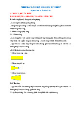 Bài tập hè Khoa học tự nhiên lớp 7 Chủ đề 5