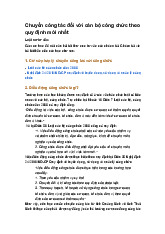 Chuyển công tác đối với cán bộ công chức theo quy định mới nhất