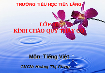 Giáo án điện tử Tiếng việt 1 Cánh diều: Học vần : G, gi