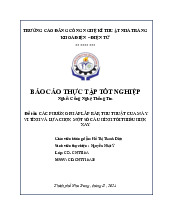 Các phương pháp lắp ráp, thủ thuật của máy vi tính và lựa chọn một số cấu hình tối thiểu hiện nay | Môn Báo cáo thực tập - Trường Cao đẳng Kỹ thuật Công nghệ Nha Trang