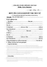 Đơn yêu cầu giải quyết việc dân sự: Thuận tình ly hôn môn Luật hành chính | Trường đại học Mở Hà Nội