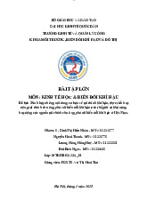 Những nội dung cơ bản về tài chính khí hậu, thực tiễn huy động tài chính cho ứng phó với biến đổi khí hậu trên thế giới và khả năng huy động ở Việt Nam | Môn Kinh tế học biến đổi khí hậu - Đại học Kinh Tế Quốc Dân