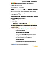 Đề Thi Nói Tiếng Anh Học Kỳ 2 Lớp 7 - Global Success