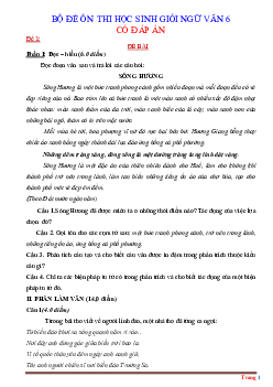 Bộ đề ôn Thi HSG Ngữ Văn 6 (có đáp án)