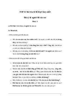 Tả người bố thân yêu của em | Tập làm văn lớp 5