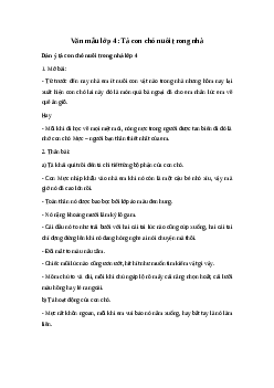 Tả con chó | Tập làm văn 4