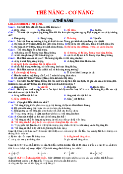 TOP 155 câu trắc nghiệm thế năng và cơ năng (có đáp án)