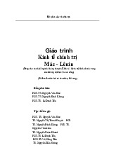 Giáo trình môn Kinh tế chính trị Mác – Lenin | Học viện Công Nghệ Bưu Chính Viễn Thông