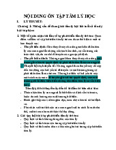 Nội dung ôn tập Môn Tâm lý học | Trường Cao đẳng Kỹ Thuật Đồng Nai