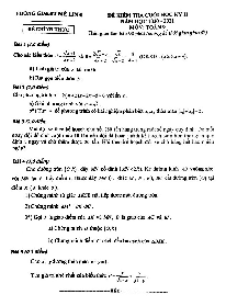 Đề thi cuối học kỳ 2 Toán 9 năm 2020 – 2021 phòng GD&ĐT Mê Linh – Hà Nội