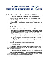 NỘI DUNG CƠ BẢN CỦA HỌC THUYẾT HÌNH THÁI KINH TẾ - XÃ HỘI