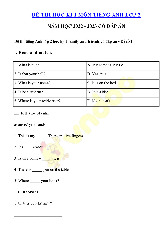 Đề thi HK1 Tiếng Anh lớp 2