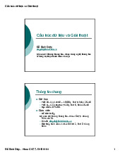 Tổng quan về môn học - Giáo trình Cấu trúc dữ liệu và giải thuật | Trường Đại học Bách khoa Hà Nội