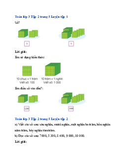 Giải SGK Toán lớp 3 trang 4, 5, 6 Các số trong phạm vi 10 000 | Cánh diều