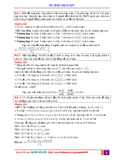 Top 74 bài toán xác suất chọn lọc – Nguyễn Hữu Biển