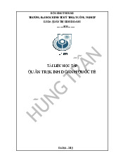 Tài liệu học tập Quản trị kinh doanh quốc tế | Đại học Kinh tế kỹ thuật công nghiệp