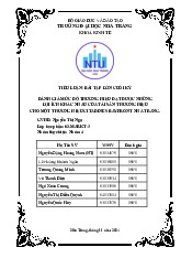 Bài Tập Cuối Kỳ: Đánh Giá Thương Hiệu Citadines Nha Trang môn Marketing | Trường Đại Học Nha Trang