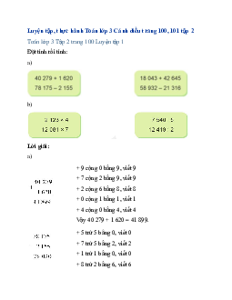 Giải SGK Toán lớp 3 trang 100, 101 Em ôn lại những gì đã học | Cánh diều