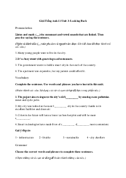 Giải Tiếng Anh 11 Unit 3: Looking Back