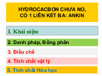Hydrocacbon chứa liên kết ba | Bài giảng môn Hóa hữu cơ | Đại học Bách khoa hà nội