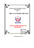 Tìm hiểu nét đẹp văn hóa xứ Huế | Tiểu luận môn Cơ sở văn hóa Việt Nam Trường đại học sư phạm kỹ thuật TP. Hồ Chí Minh
