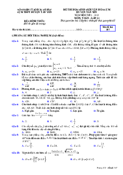 Đề học sinh giỏi Toán 11 năm 2022 – 2023 cụm Tân Yên – Bắc Giang