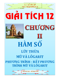 Chuyên đề lũy thừa, mũ và logarit – Lư Sĩ Pháp