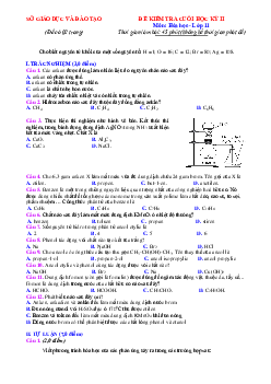 Đề ôn thi HK2 môn Hóa 11 năm 2022 có đáp án (Đề 1)