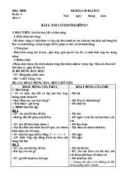 Giáo án buổi chiều môn Tiếng Việt 2 sách Kết nối tri thức với cuộc sống (Cả năm) | Tuần 3