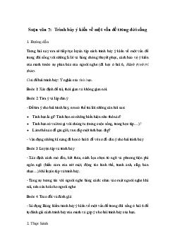 Trình bày ý kiến về một vấn đề trong đời sống | Soạn văn 7 Chân trời sáng tạo