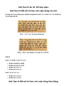 Giải Toán 6 Bài 28: Số thập phân | kết nối tri thức