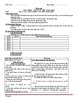 Giáo án môn Sinh học lớp 10 cả năm