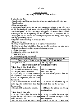 Giáo án buổi 2 Tiếng Việt 2 sách Cánh diều | Tuần 10