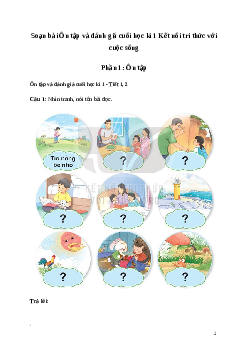 Soạn bài: Ôn tập và đánh giá cuối học kì 1 Tiếng Việt 3 | Kết nối tri thức