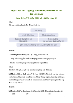 Soạn bài Luyện từ và câu: Luyện tập về hai thành phần chính của câu | Kết nối tri thức