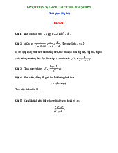 Đề tự luyện tập môn Giải tích hàm một biến | Trường Đại học Vinh
