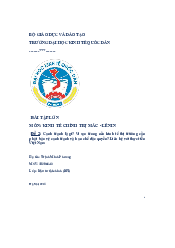 Tiểu luận Kinh tế chính trị - Cạnh tranh| Đại học Kinh Tế Quốc Dân