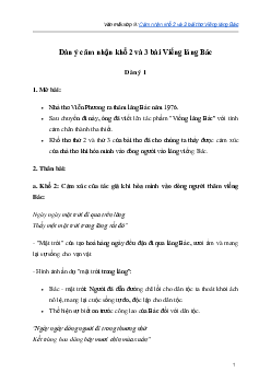 Cảm nhận khổ 2 và 3 bài thơ Viếng lăng Bác | Văn mẫu lớp 9